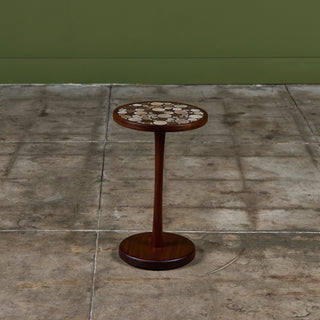 Gordon & Jane Martz Brown Speckle Glazed Mosaic Tile Drink Table