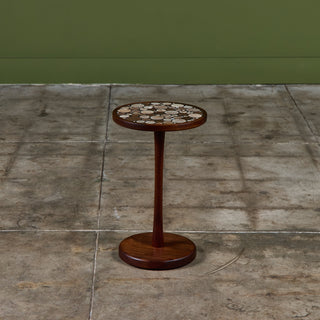 Gordon & Jane Martz Brown Speckle Glazed Mosaic Tile Drink Table