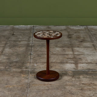 Gordon & Jane Martz Brown Speckle Glazed Mosaic Tile Drink Table