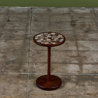 Gordon & Jane Martz Brown Speckle Glazed Mosaic Tile Drink Table