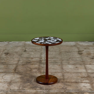 Gordon & Jane Martz Two Tone Coin Tile Mosaic Side Table