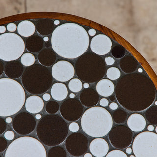 Gordon & Jane Martz Two Tone Coin Tile Mosaic Side Table