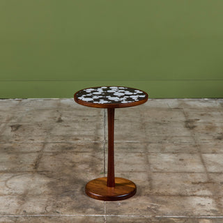 Gordon & Jane Martz Two Tone Coin Tile Mosaic Side Table