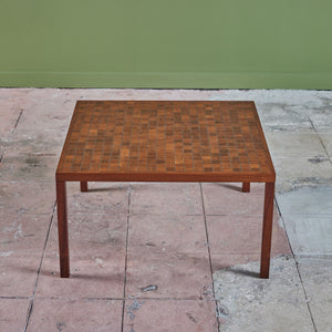 Gordon & Jane Martz Square Coffee Table with Walnut Mosaic Inlay