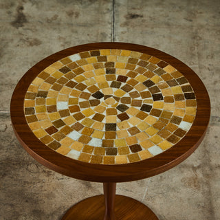 Gordon & Jane Martz Style Tile Mosaic Side Table