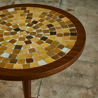 Gordon & Jane Martz Style Tile Mosaic Side Table