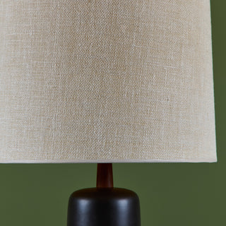 Gordon and Jane Martz Black Ceramic Table Lamp for Marshall Studios