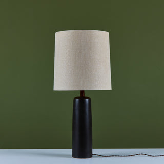 Gordon and Jane Martz Black Ceramic Table Lamp for Marshall Studios