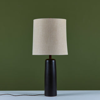 Gordon and Jane Martz Black Ceramic Table Lamp for Marshall Studios