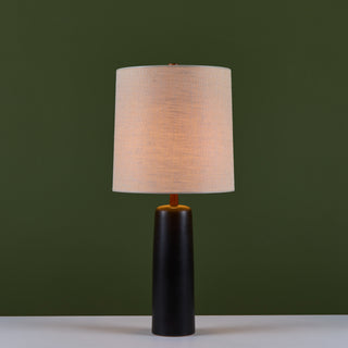 Gordon and Jane Martz Black Ceramic Table Lamp for Marshall Studios