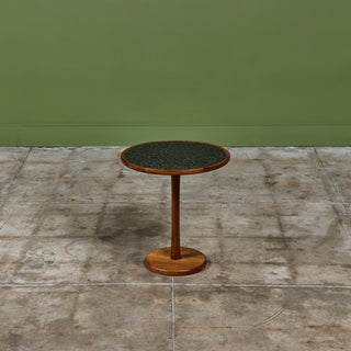 Gordon & Jane Martz Mosaic Black Coin Tile Side Table