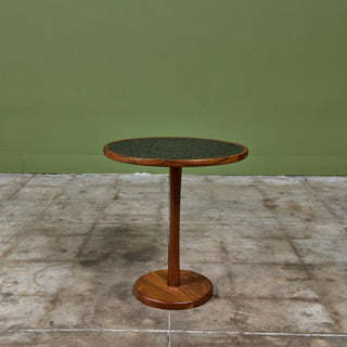 Gordon & Jane Martz Mosaic Black Coin Tile Side Table