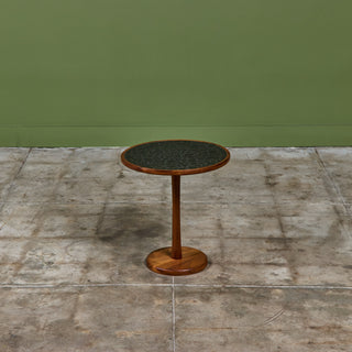 Gordon & Jane Martz Mosaic Black Coin Tile Side Table