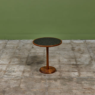 Gordon & Jane Martz Mosaic Black Coin Tile Side Table
