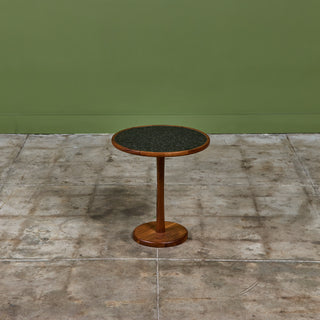 Gordon & Jane Martz Mosaic Black Coin Tile Side Table