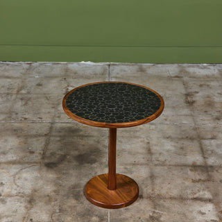 Gordon & Jane Martz Mosaic Black Coin Tile Side Table
