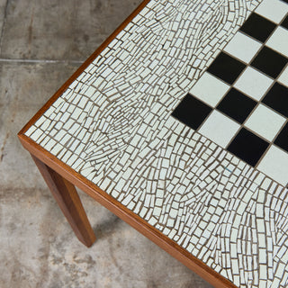 Ceramic Tile Chess Table in the Style of Gordon & Jane Martz