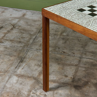 Ceramic Tile Chess Table in the Style of Gordon & Jane Martz