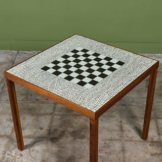 Ceramic Tile Chess Table in the Style of Gordon & Jane Martz