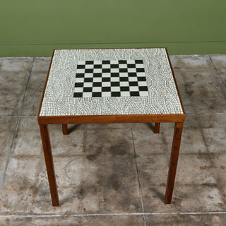 Ceramic Tile Chess Table in the Style of Gordon & Jane Martz