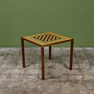 Ceramic Tile Chess Table in the Style of Gordon & Jane Martz