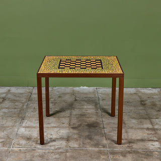 Ceramic Tile Chess Table in the Style of Gordon & Jane Martz
