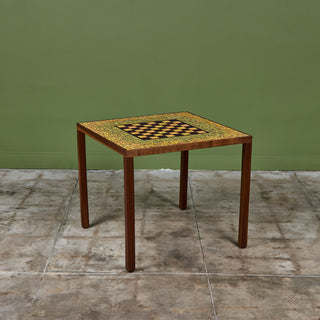 Ceramic Tile Chess Table in the Style of Gordon & Jane Martz