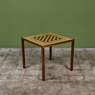 Ceramic Tile Chess Table in the Style of Gordon & Jane Martz