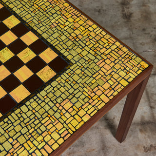 Ceramic Tile Chess Table in the Style of Gordon & Jane Martz