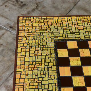Ceramic Tile Chess Table in the Style of Gordon & Jane Martz