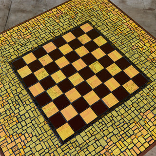 Ceramic Tile Chess Table in the Style of Gordon & Jane Martz