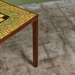 Ceramic Tile Chess Table in the Style of Gordon & Jane Martz