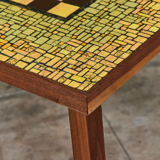 Ceramic Tile Chess Table in the Style of Gordon & Jane Martz