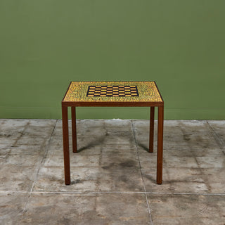 Ceramic Tile Chess Table in the Style of Gordon & Jane Martz