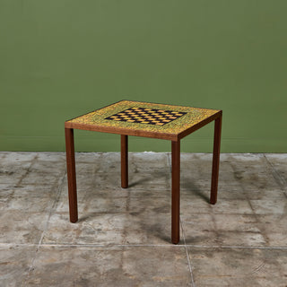 Ceramic Tile Chess Table in the Style of Gordon & Jane Martz