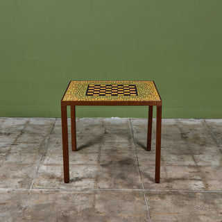 Ceramic Tile Chess Table in the Style of Gordon & Jane Martz