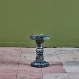 Green Marble Pedestal Side Table