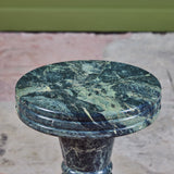 Green Marble Pedestal Side Table
