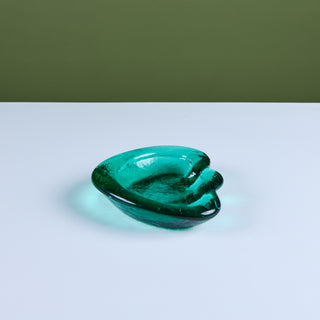 Blenko Emerald Green Glass "Amoeba" Freeform Dish by Winslow Anderson