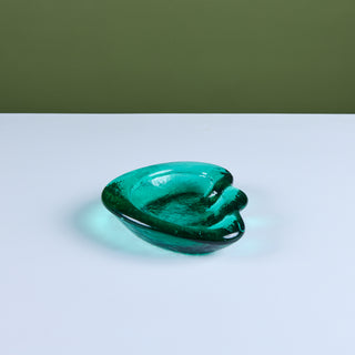 Blenko Emerald Green Glass "Amoeba" Freeform Dish by Winslow Anderson
