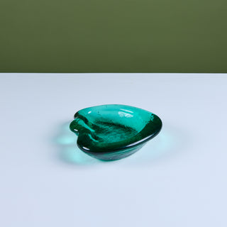 Blenko Emerald Green Glass "Amoeba" Freeform Dish by Winslow Anderson