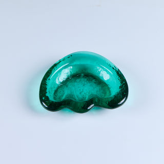 Blenko Emerald Green Glass "Amoeba" Freeform Dish by Winslow Anderson