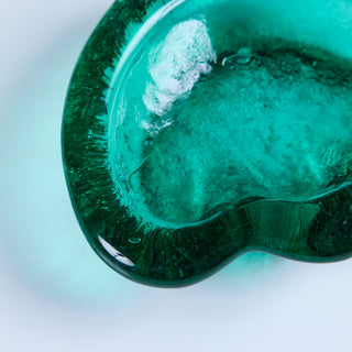 Blenko Emerald Green Glass "Amoeba" Freeform Dish by Winslow Anderson