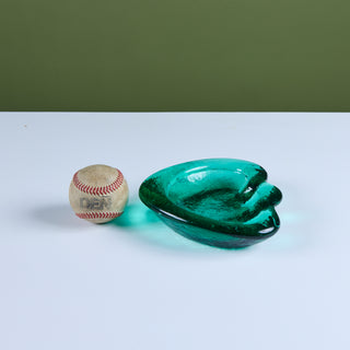 Blenko Emerald Green Glass "Amoeba" Freeform Dish by Winslow Anderson