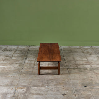 Greta Magnusson-Grossman Walnut Coffee Table/Bench for Glenn of California