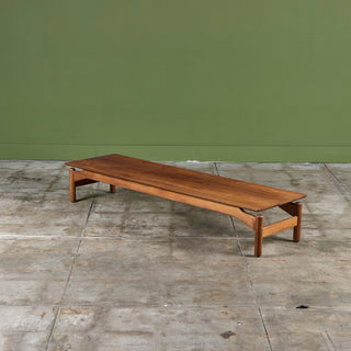 Greta Magnusson-Grossman Walnut Coffee Table/Bench for Glenn of California