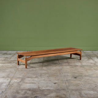 Greta Magnusson-Grossman Walnut Coffee Table/Bench for Glenn of California