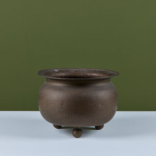 Large Hammered Brass Spittoon