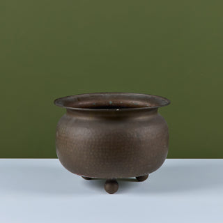 Large Hammered Brass Spittoon