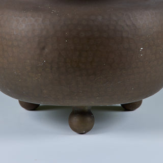 Large Hammered Brass Spittoon